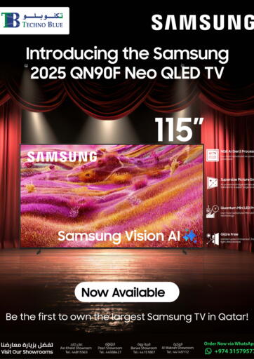 Pre-Order Samsung 115" Neo QLED QN90F 4K Vision AI Smart TV! من تكنو بلو